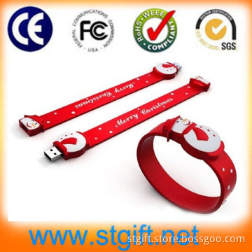 USB Logo Mini USB Bracelet 8 USB Flash Drive for Christmas Shopping